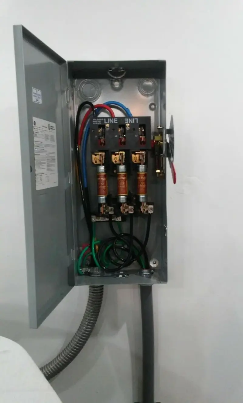 Three-phase disconnect switch installed for Electrical Wiring & Rewiring in Shrewsbury